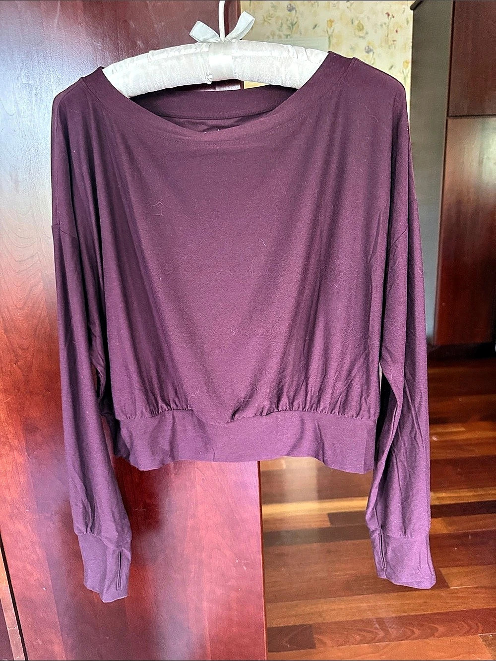 Old Navy Active CloudComfy Long Sleeve Top in Burgundy 10